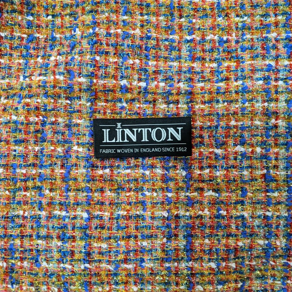 Unique colorful designer fabric (Linton Tweed) for Chanel Style jacket or suit